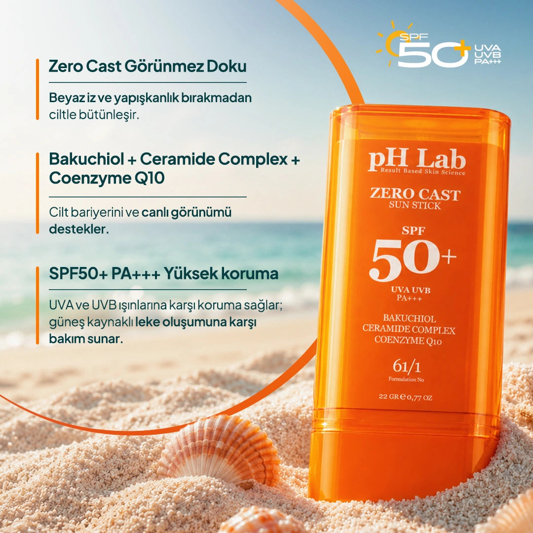 Zero Cast Sun Stick SPF50+ PA+++ – Phlab